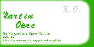 martin opre business card